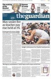 The Guardian (UK) Newspaper Front Page for 11 July 2017