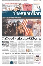 The Guardian (UK) Newspaper Front Page for 11 August 2015