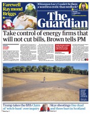 The Guardian front page for 11 August 2022