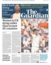 The Guardian (UK) Newspaper Front Page for 11 September 2018