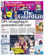 The Guardian (UK) Newspaper Front Page for 11 September 2021