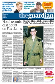 The Guardian Newspaper Front Page (UK) for 12 October 2011