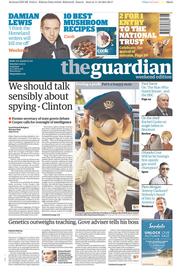 The Guardian (UK) Newspaper Front Page for 12 October 2013