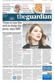 The Guardian (UK) Newspaper Front Page for 12 October 2017
