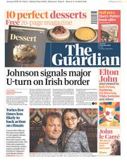 The Guardian (UK) Newspaper Front Page for 12 October 2019