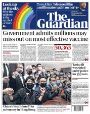 The Guardian (UK) Newspaper Front Page for 12 November 2020