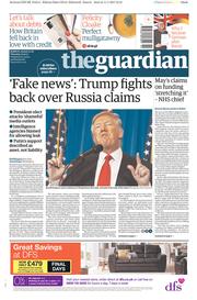The Guardian (UK) Newspaper Front Page for 12 January 2017