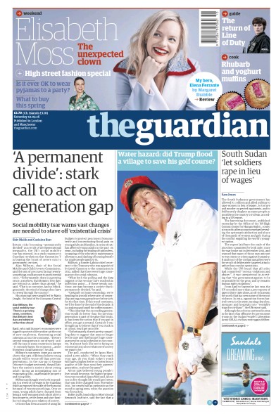 The Guardian Newspaper Front Page (UK) for 12 March 2016