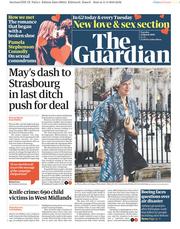 The Guardian (UK) Newspaper Front Page for 12 March 2019