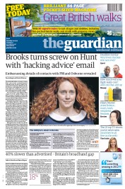 The Guardian (UK) Newspaper Front Page for 12 May 2012