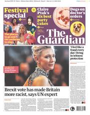 The Guardian (UK) Newspaper Front Page for 12 May 2018