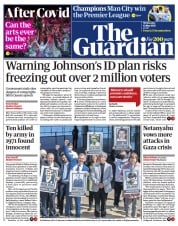 The Guardian (UK) Newspaper Front Page for 12 May 2021
