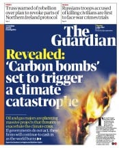The Guardian (UK) Newspaper Front Page for 12 May 2022