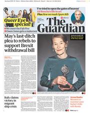 The Guardian (UK) Newspaper Front Page for 12 June 2018