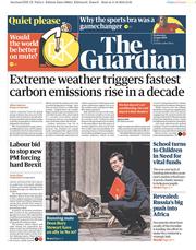 The Guardian (UK) Newspaper Front Page for 12 June 2019