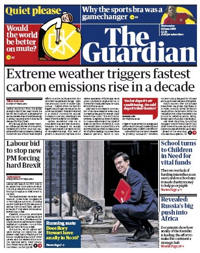 The Guardian Newspaper Front Page (UK) for 12 June 2019