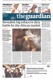 The Guardian (UK) Newspaper Front Page for 12 July 2017