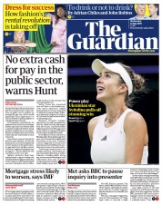 The Guardian (UK) Newspaper Front Page for 12 July 2023