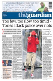 The Guardian (UK) Newspaper Front Page for 12 August 2011