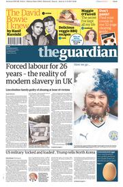 The Guardian (UK) Newspaper Front Page for 12 August 2017