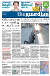 The Guardian (UK) Newspaper Front Page for 12 September 2011