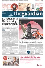 The Guardian (UK) Newspaper Front Page for 12 September 2017