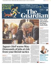 The Guardian (UK) Newspaper Front Page for 12 September 2018