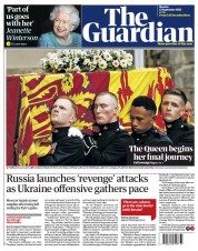 The Guardian front page for 12 September 2022