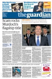 The Guardian (UK) Newspaper Front Page for 13 October 2011