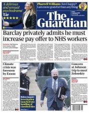 The Guardian (UK) Newspaper Front Page for 13 January 2023
