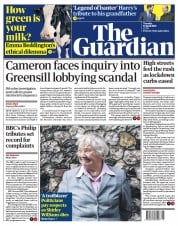 The Guardian (UK) Newspaper Front Page for 13 April 2021