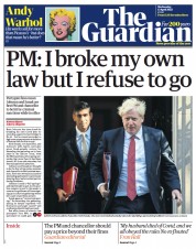 The Guardian (UK) Newspaper Front Page for 13 April 2022