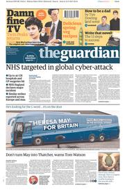 The Guardian (UK) Newspaper Front Page for 13 May 2017