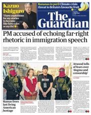 The Guardian front page for 13 May 2025