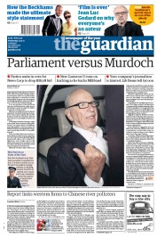 The Guardian Newspaper Front Page (UK) for 13 July 2011