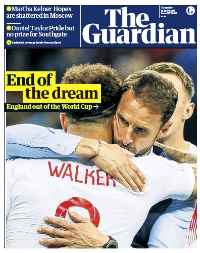 The Guardian Newspaper Front Page (UK) for 13 July 2018