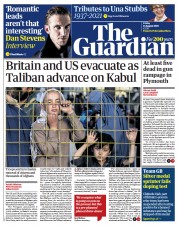 The Guardian (UK) Newspaper Front Page for 13 August 2021