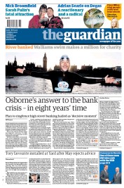 The Guardian (UK) Newspaper Front Page for 13 September 2011