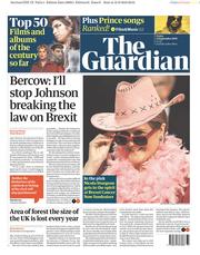 The Guardian (UK) Newspaper Front Page for 13 September 2019