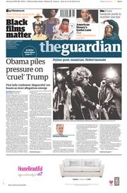 The Guardian (UK) Newspaper Front Page for 14 October 2016