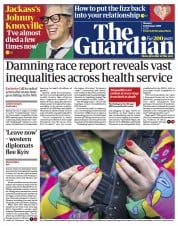 The Guardian (UK) Newspaper Front Page for 14 February 2022