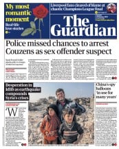 The Guardian (UK) Newspaper Front Page for 14 February 2023