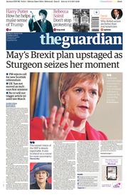 The Guardian (UK) Newspaper Front Page for 14 March 2017