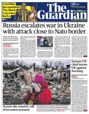 The Guardian (UK) Newspaper Front Page for 14 March 2022