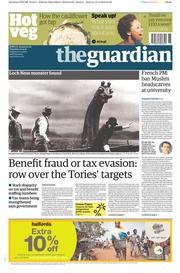 The Guardian (UK) Newspaper Front Page for 14 April 2016