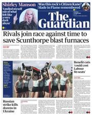 The Guardian front page for 14 April 2025