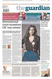 The Guardian (UK) Newspaper Front Page for 14 May 2014