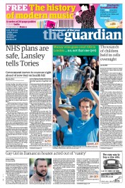 The Guardian Newspaper Front Page (UK) for 14 June 2011