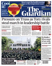 The Guardian (UK) Newspaper Front Page for 14 July 2022