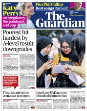 The Guardian (UK) Newspaper Front Page for 14 August 2020